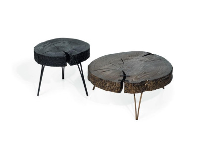 Modern Wood Luxury Round 2x Coffee tables Furniture Design Living room 2pcs